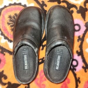 Dr. Martens Black Leather Slip-Ons Size 4